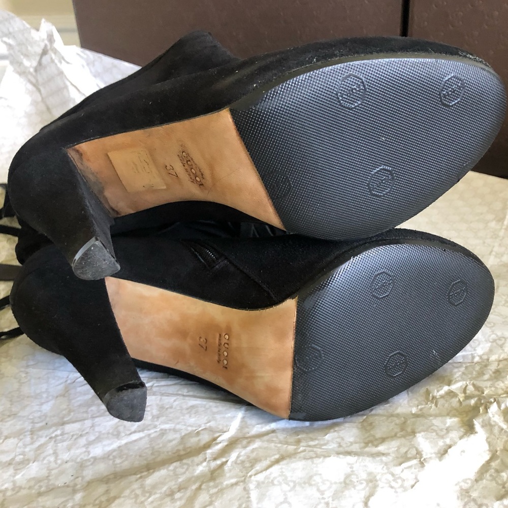 Authentic Gucci Babouska Hysteria Black Suede Boots 37 - Picture 9 of 9